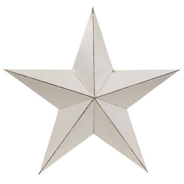 CWI Gifts Antique White Barn Star 18" GXME0018W