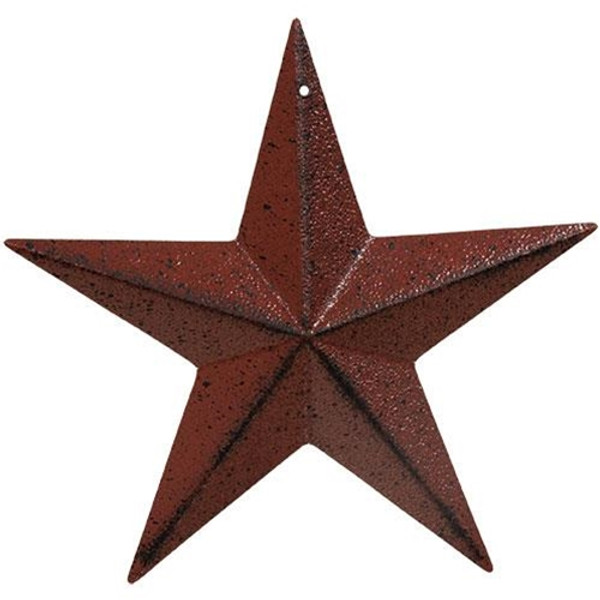 CWI Gifts Burgundy Barn Star 5.5" GXME0055R