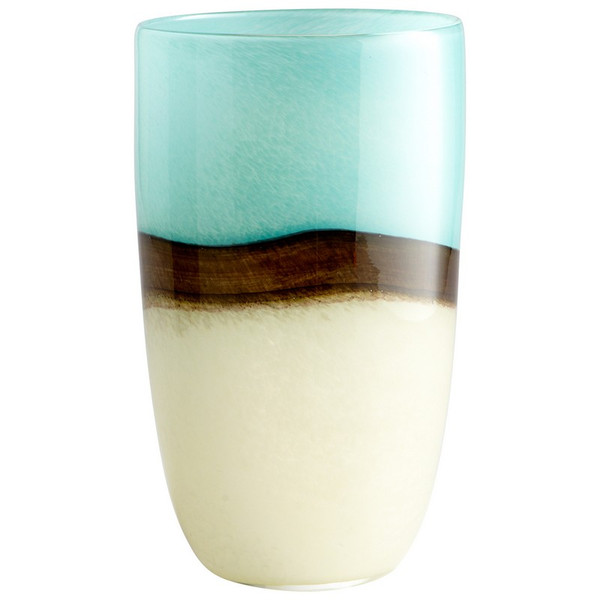 Cyan Large Turquoise Earth Vase 05874