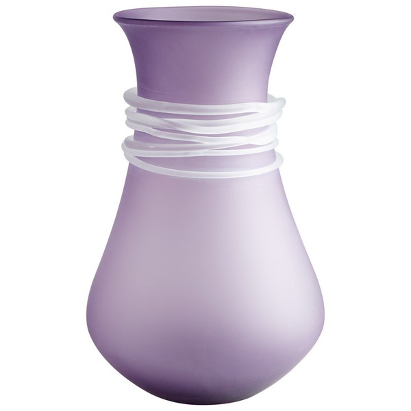 Cyan Large Purple Rain Vase 06685