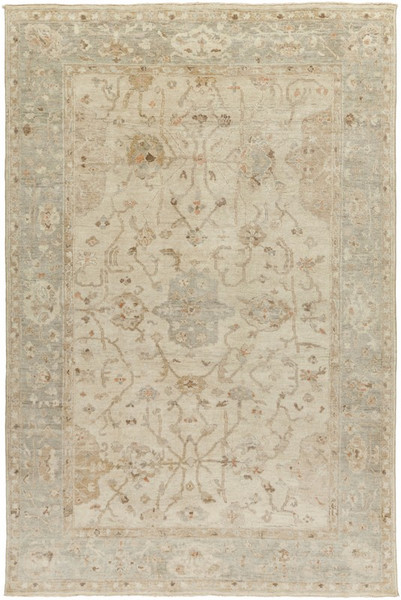 Surya Normandy Hand Knotted Green Rug NOY-8002 - 4' x 6'