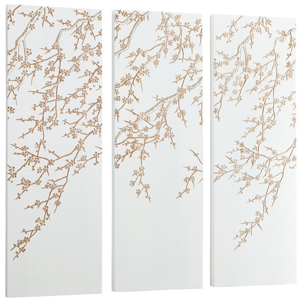 Cyan Cherry Blossom Wall Art 07518