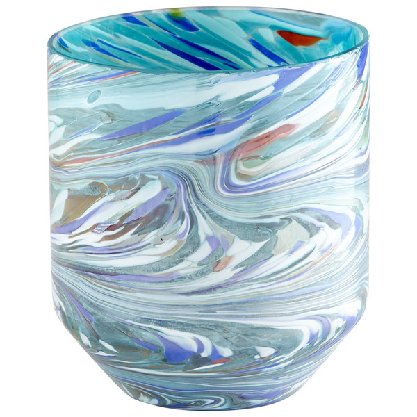 Cyan Medium Round Wanaka Vase 09514