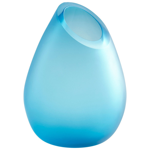 Cyan Small Water Drop Vase 09543