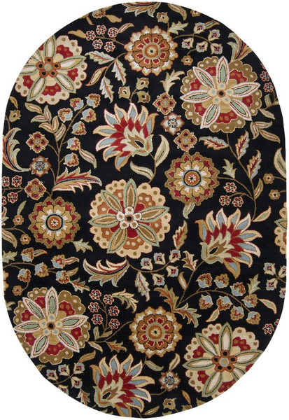 Surya Athena Hand Tufted Black Rug ATH-5017 - 6' x 9' Oval