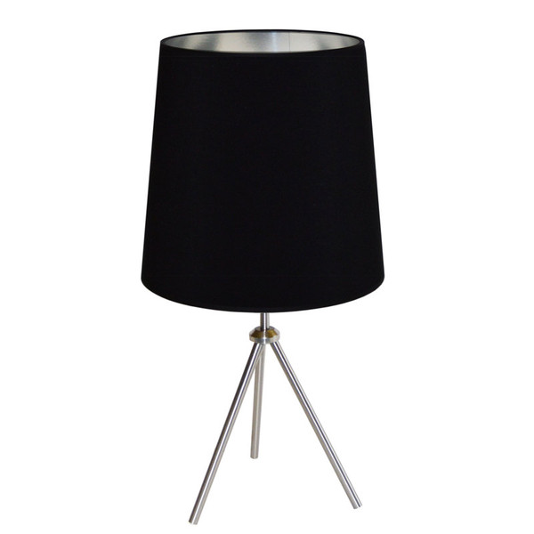 1Lt 3 Leg Drum Table Fixture With Black-Silver Shade OD3T-L-697-SC