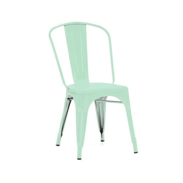 Dreux Tolix Matte Mint Steel Side Chair (Set of 4) LS-9000-MTLPEP