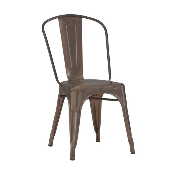 Dreux Tolix Stackable Rustic Matte Steel Side Chair (Set of 4) LS-9000-RMT
