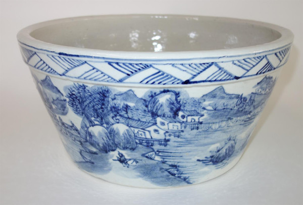 D0211 Blue & White Cache Porcelain Pot by Dessau Home