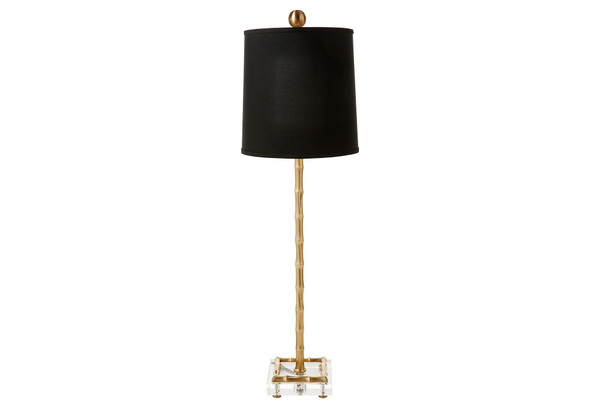 LM0607 Antique Brass Bamboo And Crystal Lamp by Dessau Home