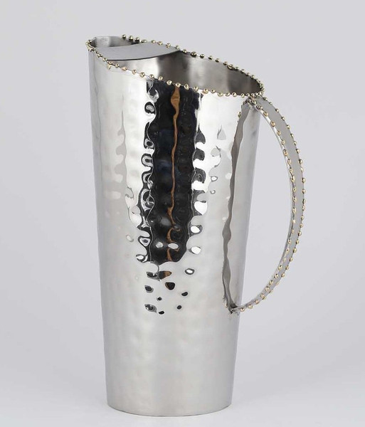 ST451 Nickel And Gold Steel Bead Pitcher (Pack of 2) by Dessau Home