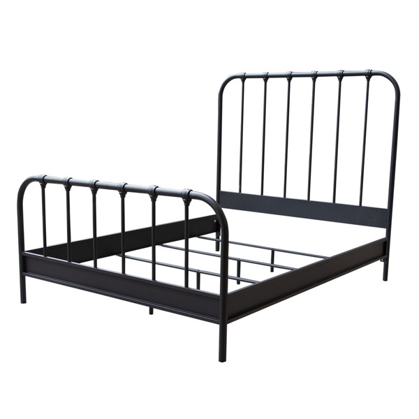 Mateo Rust Brown Powder Coat Metal Eastern King Bed MATEORBEKBED