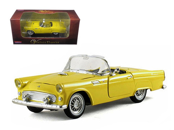 1955 Ford Thunderbird Convertible Yellow 1/32 Diecast Car Model By Arko Products (Pack Of 2) 05521y