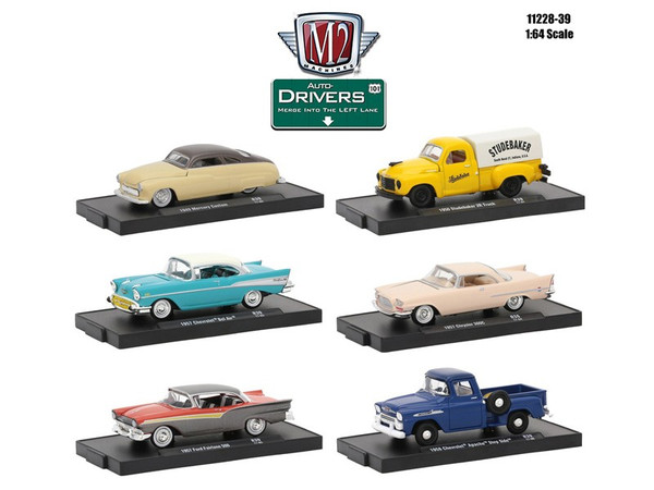 Drivers 6 Cars Set Release 39 In Blister Pack 1/64 Diecast Model Cars by M2 Machines 11228-39