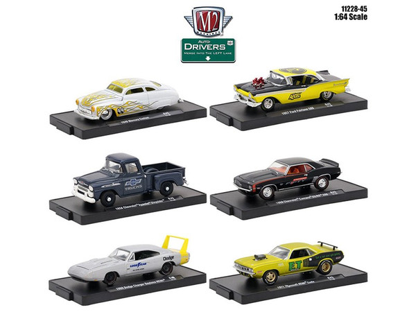 Drivers 6 Cars Set Release 45 In Blister Packs 1/64 Diecast Model Cars by M2 Machines 11228-45
