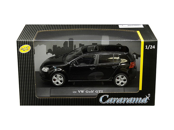 Volkswagen Golf Gti With Sunroof Black 1/24 Diecast Model Car By Cararama (Pack Of 2) 12577
