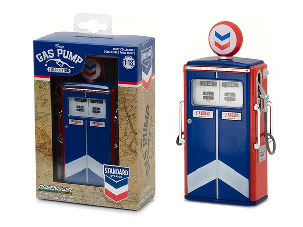 1954 Tokheim 350 Twin Gas Pump Standard Oil Replica Vintage Gas Pump Series 1 1/18 Diecast Model By Greenlight (Pack Of 3) 14010C