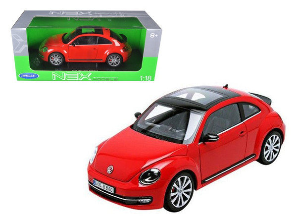 2012 Volkswagen New Beetle Red 1/18 Diecast Car Model by Welly 18042r