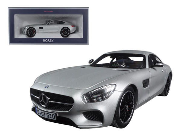2015 Mercedes AMG GT Silver 1/18 Diecast Model Car by Norev 183495