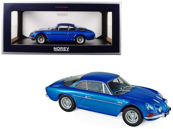 1971 Renault Alpine A110 1600S Metallic Blue 1/18 Diecast Model Car by Norev 185300