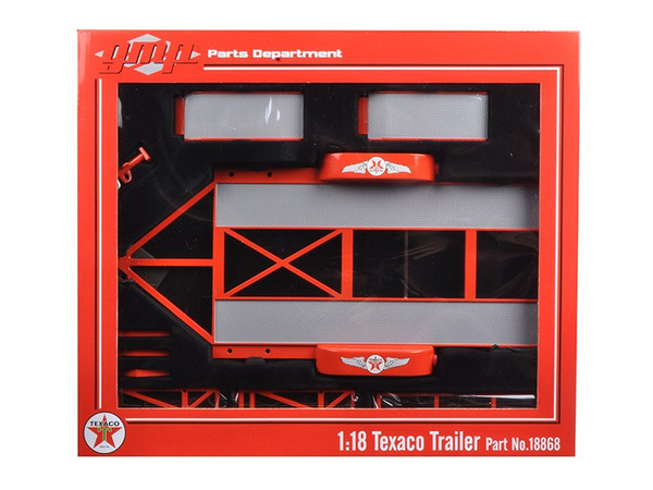 Tandem Car Trailer Texaco with Tire Rack 1/18 Diecast Model by GMP 18868