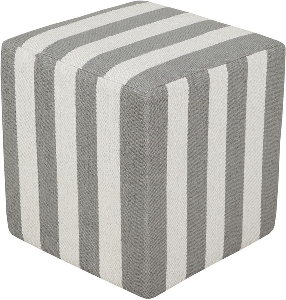 Surya Picnic Cube Pouf - Gray And Neutral PCPF-010