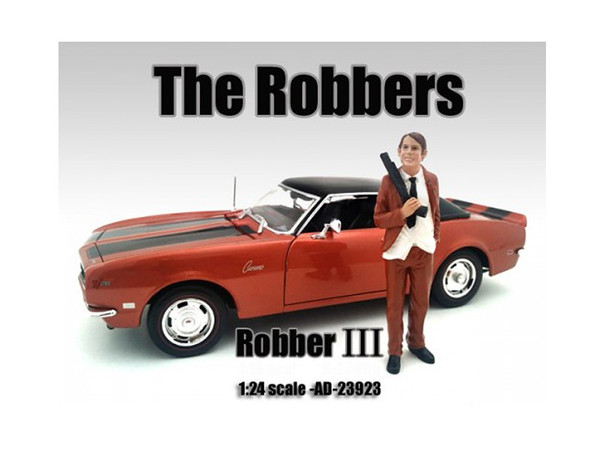 "The Robbers" Robber Iii Figure For 1:24 Scale Models By American Diorama (Pack Of 3) 23923