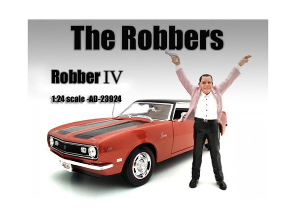 "The Robbers" Robber Iv Figure For 1:24 Scale Models By American Diorama (Pack Of 3) 23924