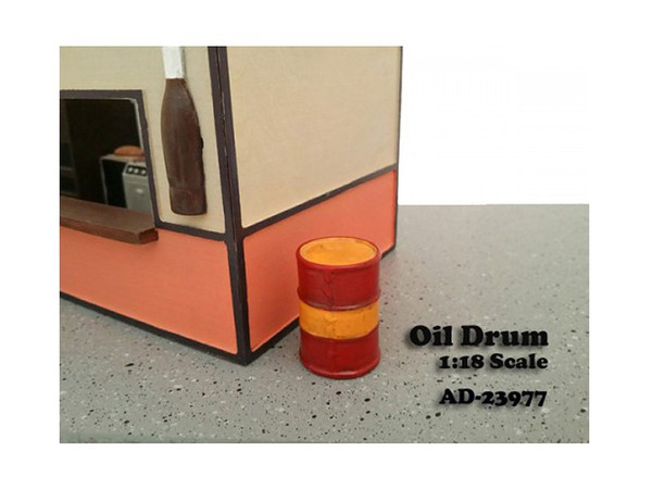 Oil Drum Accessory Set Of 2 For 1:18 Scale Models By American Diorama (Pack Of 3) 23977