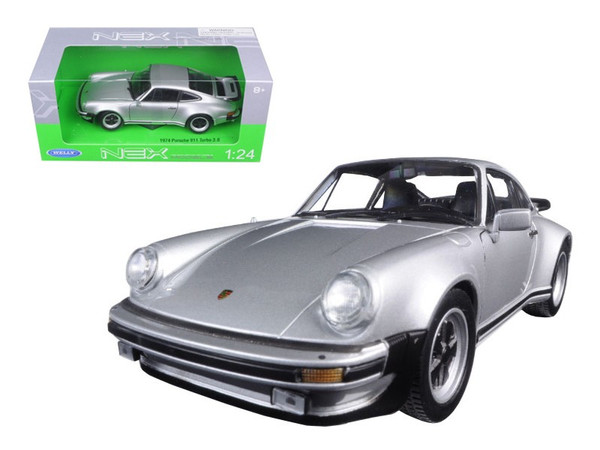 1974 Porsche 911 Turbo 3.0 Silver 1/24 Diecast Model Car By Welly (Pack Of 2) 24043s
