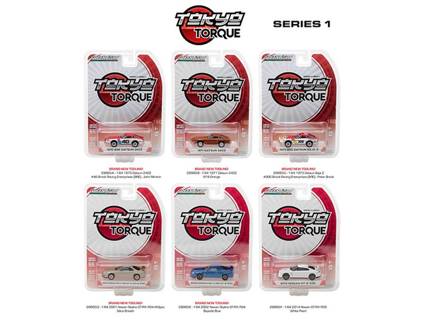 Tokyo Torque Series / Release 1, 6pc Set 1/64 Diecast Model Cars by Greenlight 29880