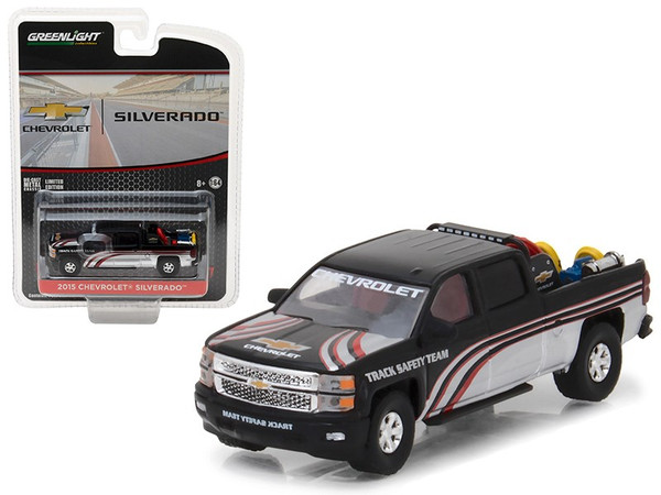 2015 Chevrolet Silverado Pickup Truck With Safety Equipment "'Hobby Exclusive" 1/64 Diecast Model Car By Greenlight (Pack Of 3) 29896