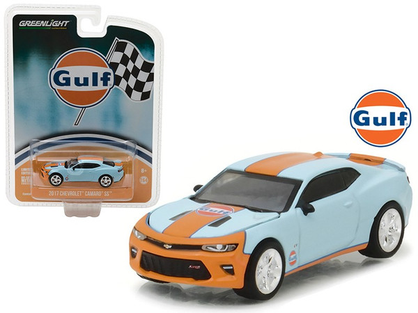 2017 Chevrolet Camaro Ss Gulf Oil Hobby Exclusive 1/64 Diecast Model Car By Greenlight (Pack Of 3) 29908