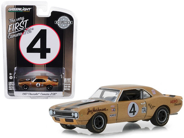 1967 Chevrolet Camaro Z/28 #4 Johnny Moore "Aero Chevrolet" "Hobby Exclusive" 1/64 Diecast Model Car By Greenlight (Pack Of 3) 30001