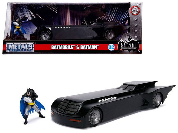 Batmobile with Batman Diecast Figure "Animated Series" DC Comics Series 1/24 Diecast Model Car by Jada 30916