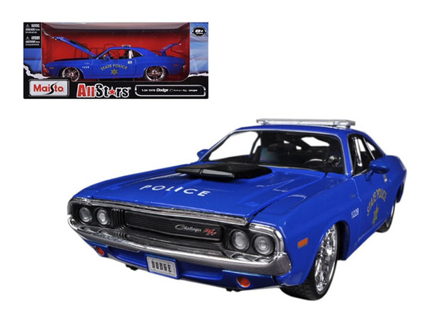 1970 Dodge Challenger R/T Coupe Police Blue "All Stars" 1/24 Diecast Model Car by Maisto Maisto 31129bl