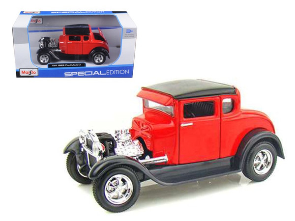 1929 Ford Model A Red 1/24 Diecast Model Car By Maisto (Pack Of 2) 31201r