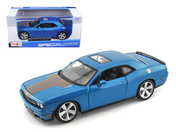 2008 Dodge Challenger Srt8 Blue 1/24 Diecast Model Car By Maisto (Pack Of 2) 31280bl