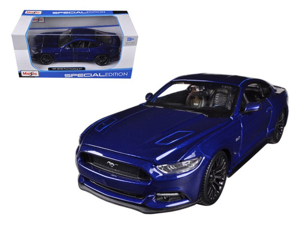 2015 Ford Mustang Gt 5.0 Blue 1/24 Diecast Car Model By Maisto (Pack Of 2) 31508bl