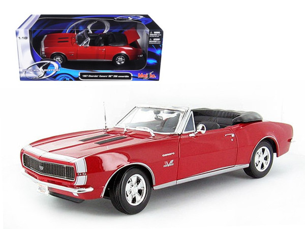 1967 Chevrolet Camaro SS 396 Convertible Red 1/18 Diecast Model Car by Maisto 31684r