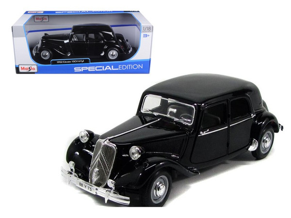 1952 Citroen 15CV 6CYL Black 1/18 Diecast Model Car by Maisto 31821bk