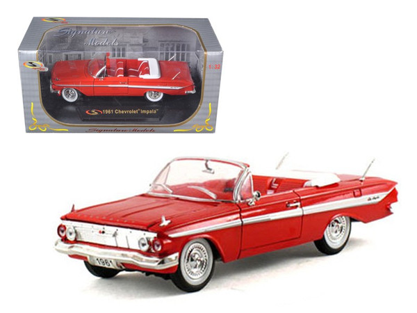 1961 Chevrolet Impala Red 1/32 Diecast Model Car by Signature Models 32431r