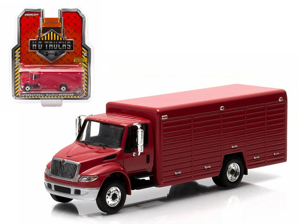 2013 International Durastar 4400 Beverage Truck Red 1/64 Diecast Model By Greenlight (Pack Of 2) 33010A