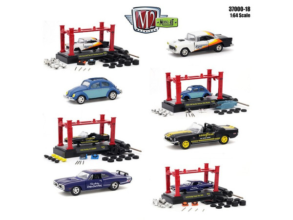 Model Kit 4 pieces Set Release 18 1/64 Diecast Model Cars by M2 Machines 37000-18