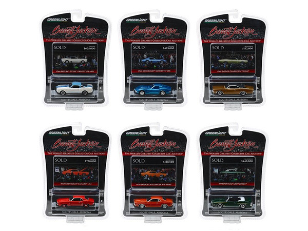 Barrett Jackson "Scottsdale Edition" Series 3 Set of 6 Cars 1/64 Diecast Model Cars by Greenlight 37160SET
