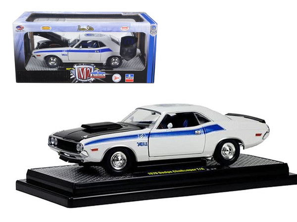 1970 Dodge Challenger T/A 340 Six Pack Pearl White 75th Mopar Anniversary 1/24 Diecast Model Car by M2 Machines 40300-36B-02