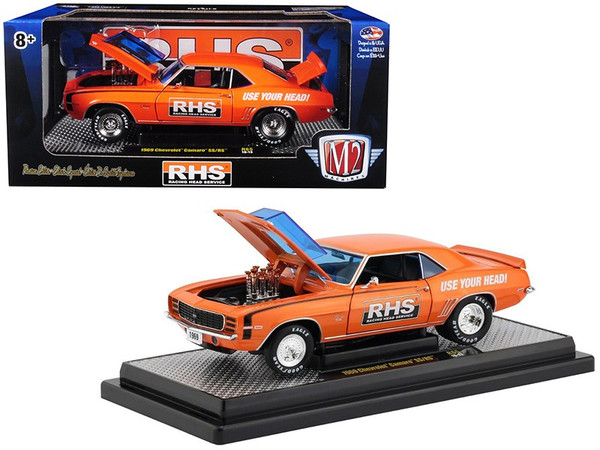 1969 Chevrolet Camaro SS/RS 396 "RHS" Metallic Orange with Black Stripes "Detroit Muscle" Limited Edition to 5880 pieces Worldwide 1/24 Diecast Model Car by M2 Machines 40300-65A