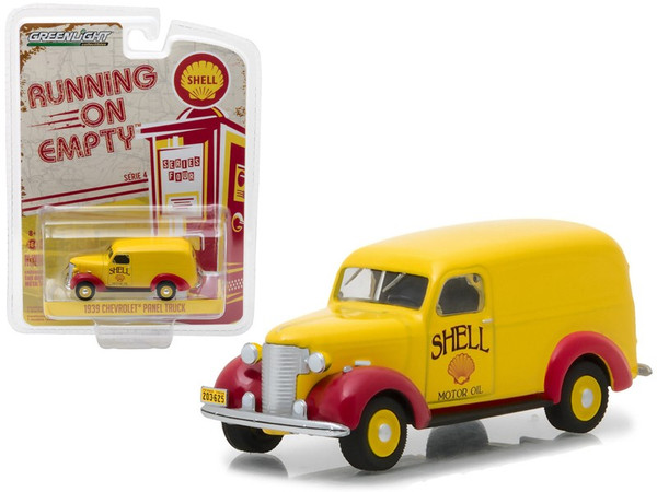 1939 Chevrolet Panel Truck Shell Oil "Running On Empty" Series 4 1/64 Diecast Model Car By Greenlight (Pack Of 3) 41040A