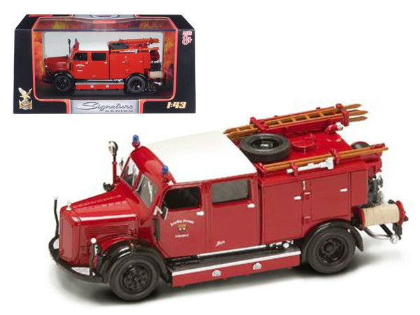 1950 Mercedes Typ TLF-15 Fire Engine Red 1/43 Diecast Model by Road Signature 43013r