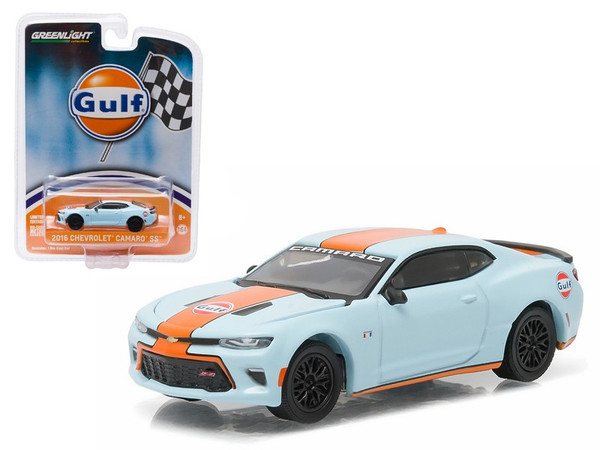 2016 Chevrolet Camaro Ss Gulf Oil Hobby Exclusive 1/64 Diecast Model Car By Greenlight (Pack Of 3) 51059